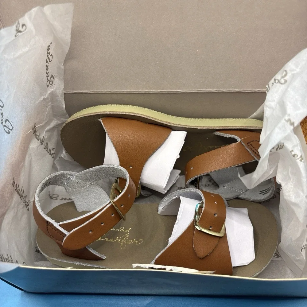 NEW SUN-SAN SALT WATER SANDALS TAN BROWN  TODDLER SIZE 10